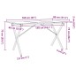 vidaXL Esstisch X-Gestell 160x80x75 cm Massivholz Kiefer und Gusseisen vidaXL Esstisch X-Gestell 160x80x75 cm Massivholz Kiefer und Gusseisen