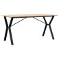 vidaXL Esstisch Y-Gestell 140x80x75 cm Massivholz Kiefer und Gusseisen vidaXL Esstisch Y-Gestell 140x80x75 cm Massivholz Kiefer und Gusseisen