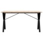 vidaXL Esstisch Y-Gestell 140x80x75 cm Massivholz Kiefer und Gusseisen vidaXL Esstisch Y-Gestell 140x80x75 cm Massivholz Kiefer und Gusseisen
