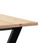 vidaXL Esstisch Y-Gestell 140x80x75 cm Massivholz Kiefer und Gusseisen vidaXL Esstisch Y-Gestell 140x80x75 cm Massivholz Kiefer und Gusseisen