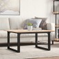 vidaXL Couchtisch O-Gestell 90x90x45cm Massivholz Kiefer und Gusseisen vidaXL Couchtisch O-Gestell 90x90x45cm Massivholz Kiefer und Gusseisen