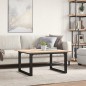 vidaXL Couchtisch O-Gestell 90x90x45cm Massivholz Kiefer und Gusseisen vidaXL Couchtisch O-Gestell 90x90x45cm Massivholz Kiefer und Gusseisen