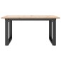 vidaXL Couchtisch O-Gestell 90x90x45cm Massivholz Kiefer und Gusseisen vidaXL Couchtisch O-Gestell 90x90x45cm Massivholz Kiefer und Gusseisen