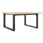 vidaXL Couchtisch O-Gestell 90x90x45cm Massivholz Kiefer und Gusseisen vidaXL Couchtisch O-Gestell 90x90x45cm Massivholz Kiefer und Gusseisen