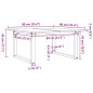 vidaXL Couchtisch O-Gestell 90x90x45cm Massivholz Kiefer und Gusseisen vidaXL Couchtisch O-Gestell 90x90x45cm Massivholz Kiefer und Gusseisen