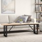 vidaXL Couchtisch O-Gestell 160x40x45,5 cm Massivholz Kiefer Gusseisen vidaXL Couchtisch O-Gestell 160x40x45,5 cm Massivholz Kiefer Gusseisen