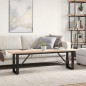 vidaXL Couchtisch O-Gestell 160x40x45,5 cm Massivholz Kiefer Gusseisen vidaXL Couchtisch O-Gestell 160x40x45,5 cm Massivholz Kiefer Gusseisen