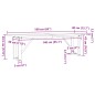 vidaXL Couchtisch O-Gestell 160x40x45,5 cm Massivholz Kiefer Gusseisen vidaXL Couchtisch O-Gestell 160x40x45,5 cm Massivholz Kiefer Gusseisen