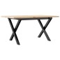 vidaXL Couchtisch X-Gestell 80x50x40cm Massivholz Kiefer und Gusseisen vidaXL Couchtisch X-Gestell 80x50x40cm Massivholz Kiefer und Gusseisen