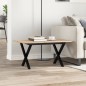 vidaXL Couchtisch X-Gestell 80x50x40cm Massivholz Kiefer und Gusseisen vidaXL Couchtisch X-Gestell 80x50x40cm Massivholz Kiefer und Gusseisen