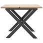 vidaXL Couchtisch X-Gestell 80x50x40cm Massivholz Kiefer und Gusseisen vidaXL Couchtisch X-Gestell 80x50x40cm Massivholz Kiefer und Gusseisen