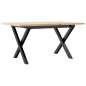 vidaXL Couchtisch X-Gestell 80x50x40cm Massivholz Kiefer und Gusseisen vidaXL Couchtisch X-Gestell 80x50x40cm Massivholz Kiefer und Gusseisen