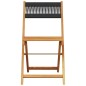 vidaXL 3-tlg. Bistro-Set Schwarz Polypropylen und Massivholz vidaXL 3-tlg. Bistro-Set Schwarz Polypropylen und Massivholz