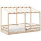 vidaXL Kinderbett mit Dach 90x200 cm Massivholz Kiefer vidaXL Kinderbett mit Dach 90x200 cm Massivholz Kiefer