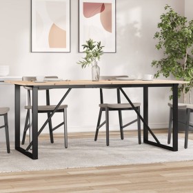 vidaXL Esstisch O-Gestell 180x90x75 cm Massivholz Kiefer und Gusseisen