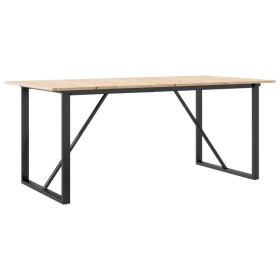 vidaXL Esstisch O-Gestell 180x90x75 cm Massivholz Kiefer und Gusseisen