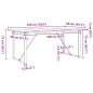 vidaXL Esstisch O-Gestell 180x90x75 cm Massivholz Kiefer und Gusseisen vidaXL Esstisch O-Gestell 180x90x75 cm Massivholz Kiefer und Gusseisen