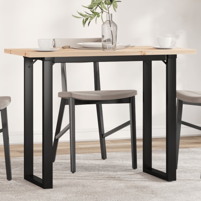 vidaXL Esstisch O-Gestell 100x50x75,5 cm Massivholz Kiefer & Gusseisen vidaXL Esstisch O-Gestell 100x50x75,5 cm Massivholz Kiefer & Gusseisen