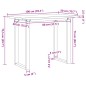 vidaXL Esstisch O-Gestell 100x50x75,5 cm Massivholz Kiefer & Gusseisen vidaXL Esstisch O-Gestell 100x50x75,5 cm Massivholz Kiefer & Gusseisen
