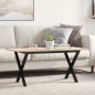 vidaXL Couchtisch X-Gestell 90x40x45cm Massivholz Kiefer und Gusseisen vidaXL Couchtisch X-Gestell 90x40x45cm Massivholz Kiefer und Gusseisen