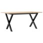 vidaXL Couchtisch X-Gestell 90x40x45cm Massivholz Kiefer und Gusseisen vidaXL Couchtisch X-Gestell 90x40x45cm Massivholz Kiefer und Gusseisen