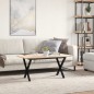 vidaXL Couchtisch X-Gestell 90x40x45cm Massivholz Kiefer und Gusseisen vidaXL Couchtisch X-Gestell 90x40x45cm Massivholz Kiefer und Gusseisen