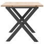 vidaXL Couchtisch X-Gestell 90x40x45cm Massivholz Kiefer und Gusseisen vidaXL Couchtisch X-Gestell 90x40x45cm Massivholz Kiefer und Gusseisen