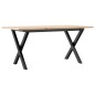 vidaXL Couchtisch X-Gestell 90x40x45cm Massivholz Kiefer und Gusseisen vidaXL Couchtisch X-Gestell 90x40x45cm Massivholz Kiefer und Gusseisen
