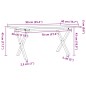 vidaXL Couchtisch X-Gestell 90x40x45cm Massivholz Kiefer und Gusseisen vidaXL Couchtisch X-Gestell 90x40x45cm Massivholz Kiefer und Gusseisen