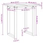 vidaXL Esstisch O-Gestell 60x60x75,5 cm Massivholz Kiefer & Gusseisen vidaXL Esstisch O-Gestell 60x60x75,5 cm Massivholz Kiefer & Gusseisen