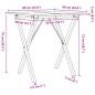 vidaXL Esstisch X-Gestell 60x60x75 cm Massivholz Kiefer und Gusseisen vidaXL Esstisch X-Gestell 60x60x75 cm Massivholz Kiefer und Gusseisen