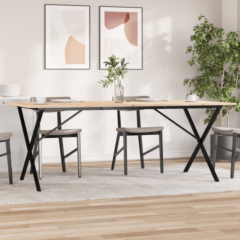 vidaXL Esstisch X-Gestell 200x100x75cm Massivholz Kiefer und Gusseisen vidaXL Esstisch X-Gestell 200x100x75cm Massivholz Kiefer und Gusseisen