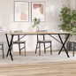 vidaXL Esstisch X-Gestell 200x100x75cm Massivholz Kiefer und Gusseisen vidaXL Esstisch X-Gestell 200x100x75cm Massivholz Kiefer und Gusseisen