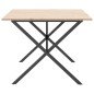 vidaXL Esstisch X-Gestell 200x100x75cm Massivholz Kiefer und Gusseisen vidaXL Esstisch X-Gestell 200x100x75cm Massivholz Kiefer und Gusseisen