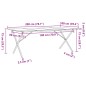 vidaXL Esstisch X-Gestell 200x100x75cm Massivholz Kiefer und Gusseisen vidaXL Esstisch X-Gestell 200x100x75cm Massivholz Kiefer und Gusseisen