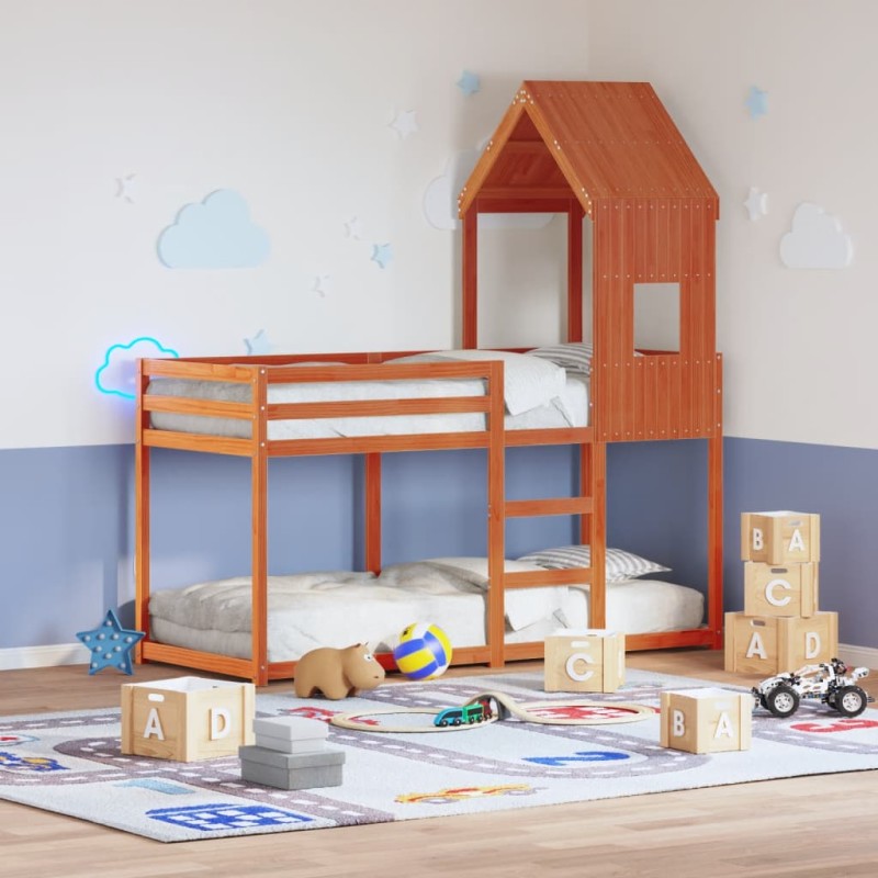 vidaXL Dach für Kinderbett Wachsbraun 60x99x139,5 cm Massivholz Kiefer vidaXL Dach für Kinderbett Wachsbraun 60x99x139,5 cm Massivholz Kiefer