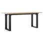 vidaXL Couchtisch O-Gestell 110x40x45 cm Massivholz Kiefer & Gusseisen vidaXL Couchtisch O-Gestell 110x40x45 cm Massivholz Kiefer & Gusseisen