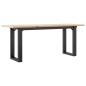 vidaXL Couchtisch O-Gestell 110x40x45 cm Massivholz Kiefer & Gusseisen vidaXL Couchtisch O-Gestell 110x40x45 cm Massivholz Kiefer & Gusseisen