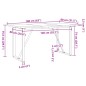 vidaXL Esstisch O-Gestell 160x80x75,5 cm Massivholz Kiefer & Gusseisen vidaXL Esstisch O-Gestell 160x80x75,5 cm Massivholz Kiefer & Gusseisen