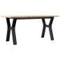 vidaXL Couchtisch Y-Gestell 90x40x45cm Massivholz Kiefer und Gusseisen vidaXL Couchtisch Y-Gestell 90x40x45cm Massivholz Kiefer und Gusseisen