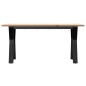 vidaXL Couchtisch Y-Gestell 90x40x45cm Massivholz Kiefer und Gusseisen vidaXL Couchtisch Y-Gestell 90x40x45cm Massivholz Kiefer und Gusseisen