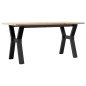 vidaXL Couchtisch Y-Gestell 90x40x45cm Massivholz Kiefer und Gusseisen vidaXL Couchtisch Y-Gestell 90x40x45cm Massivholz Kiefer und Gusseisen