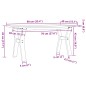 vidaXL Couchtisch Y-Gestell 90x40x45cm Massivholz Kiefer und Gusseisen vidaXL Couchtisch Y-Gestell 90x40x45cm Massivholz Kiefer und Gusseisen