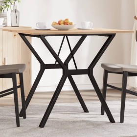 vidaXL Esstisch Y-Gestell 80x80x75 cm Massivholz Kiefer und Gusseisen
