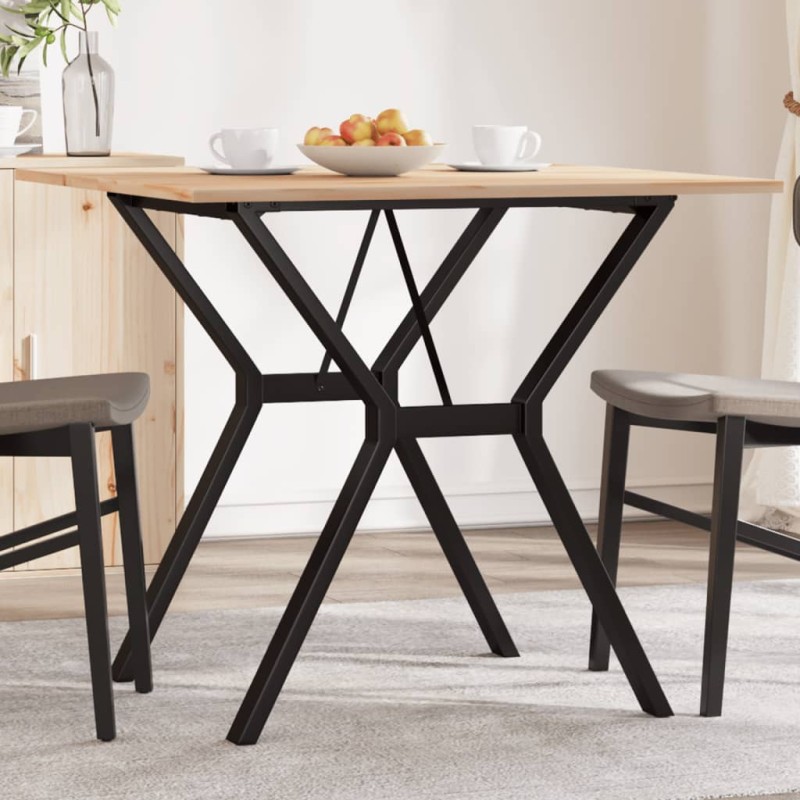 vidaXL Esstisch Y-Gestell 80x80x75 cm Massivholz Kiefer und Gusseisen vidaXL Esstisch Y-Gestell 80x80x75 cm Massivholz Kiefer und Gusseisen