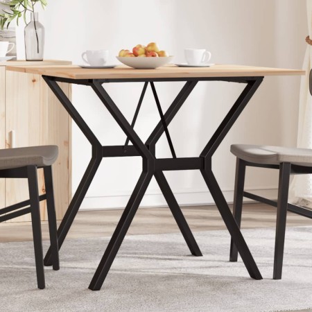 vidaXL Esstisch Y-Gestell 80x80x75 cm Massivholz Kiefer und Gusseisen