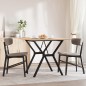 vidaXL Esstisch Y-Gestell 80x80x75 cm Massivholz Kiefer und Gusseisen vidaXL Esstisch Y-Gestell 80x80x75 cm Massivholz Kiefer und Gusseisen