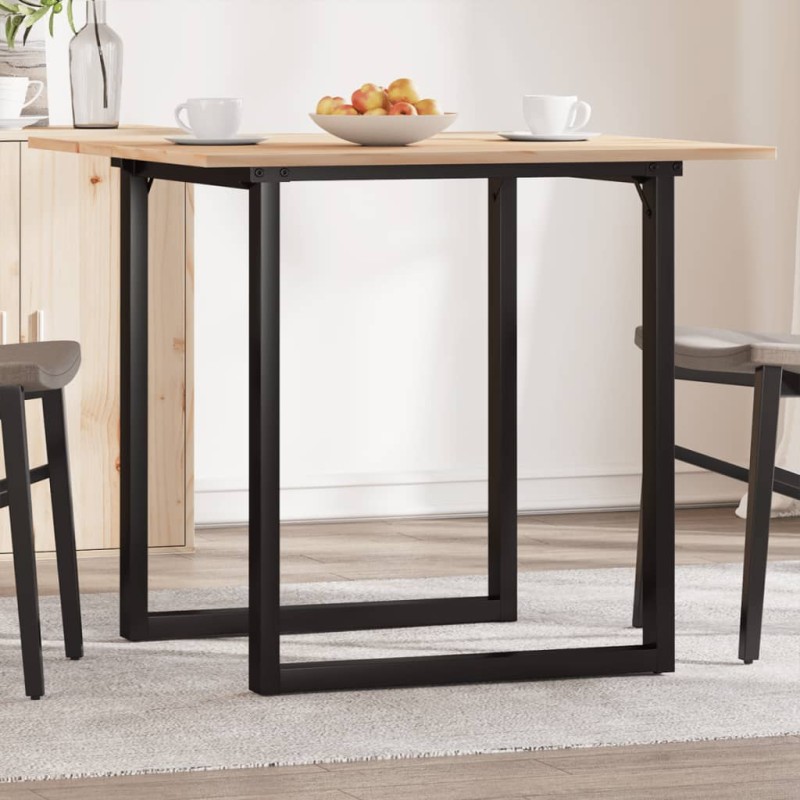 vidaXL Esstisch O-Gestell 80x80x75 cm Massivholz Kiefer und Gusseisen vidaXL Esstisch O-Gestell 80x80x75 cm Massivholz Kiefer und Gusseisen