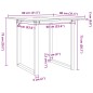 vidaXL Esstisch O-Gestell 80x80x75 cm Massivholz Kiefer und Gusseisen vidaXL Esstisch O-Gestell 80x80x75 cm Massivholz Kiefer und Gusseisen