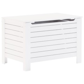 vidaXL Truhe mit Deckel RANA Weiß 80x49x54 cm Massivholz Kiefer